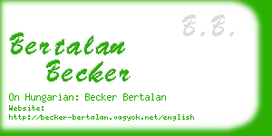 bertalan becker business card